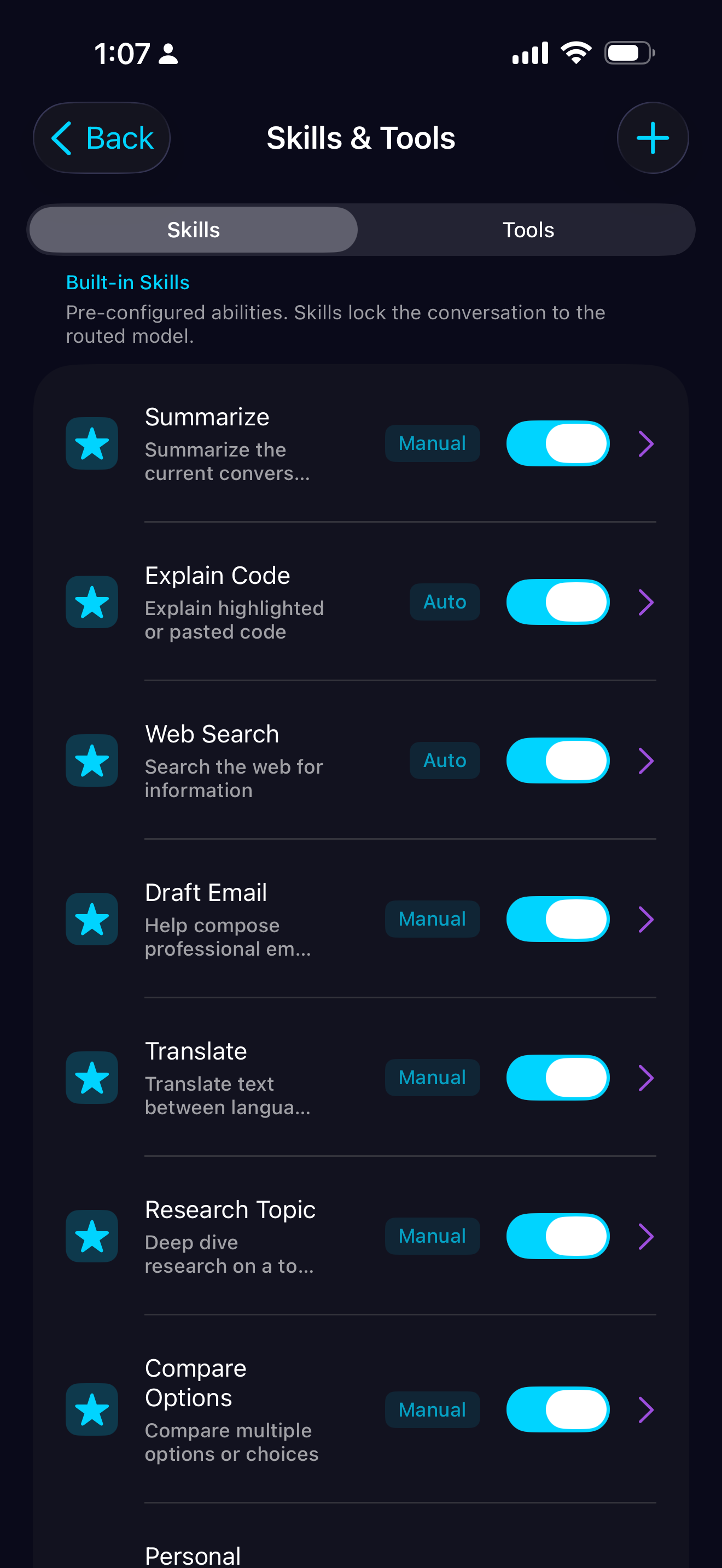 Skills Configuration